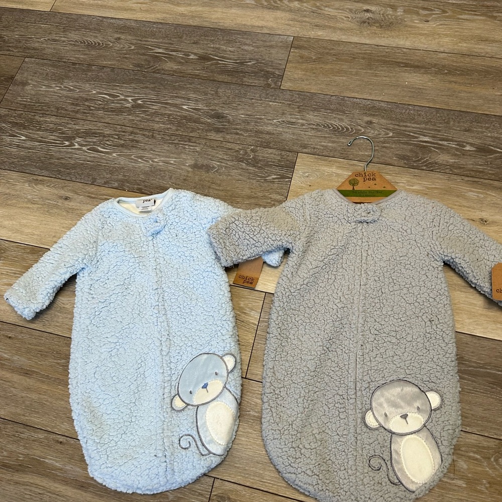 Chick pea Sherpa Swaddle Sleeper Sacks Bundle